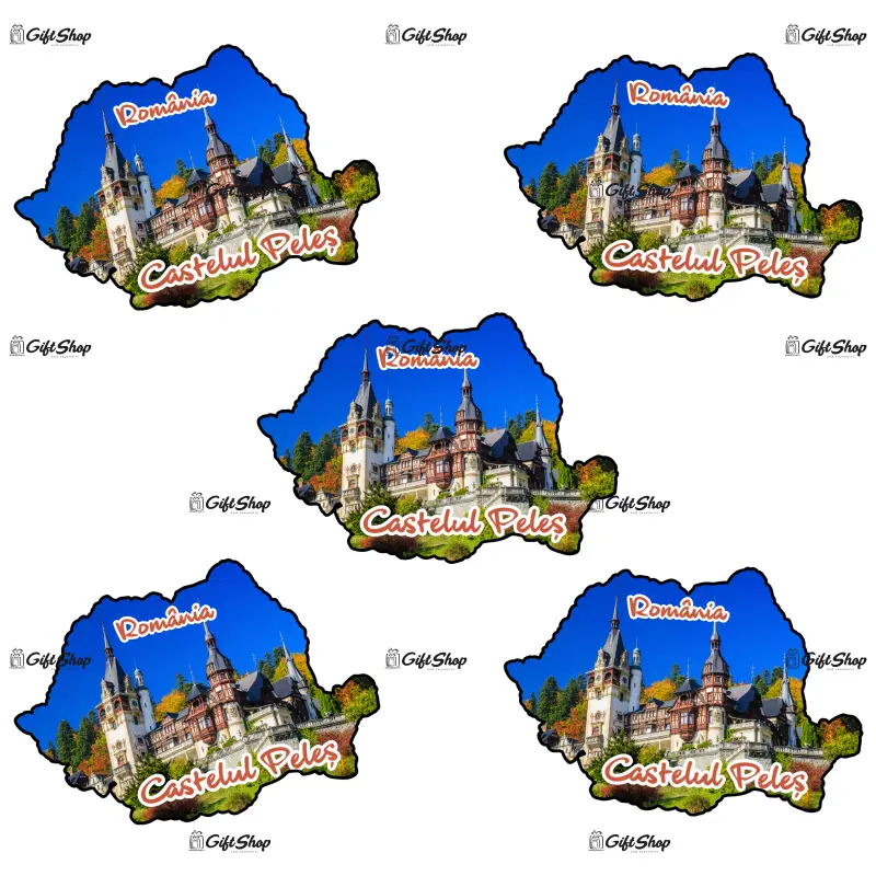 Magnet suvenir frigider, forma harta, personalizat